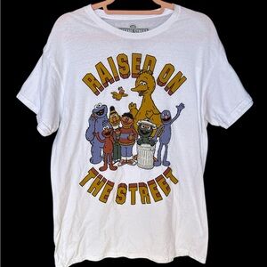 Sesame Street White Cotton Tee